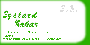 szilard makar business card