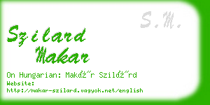 szilard makar business card